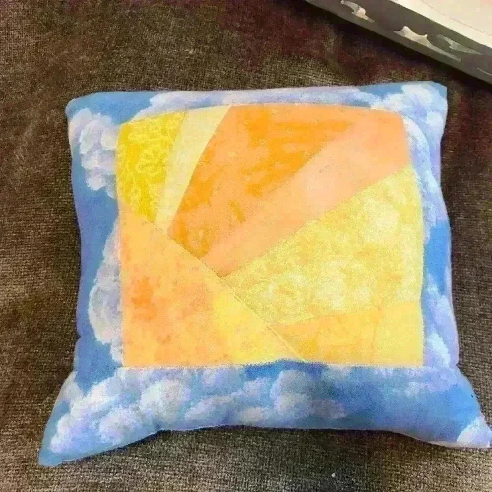 *HOST PICK* Handmade Pillow with religious song stitched on it